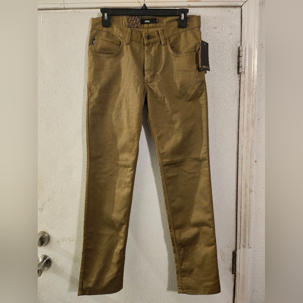 Vans‎ Slim Straight Pants dark khaki Boys 29/18